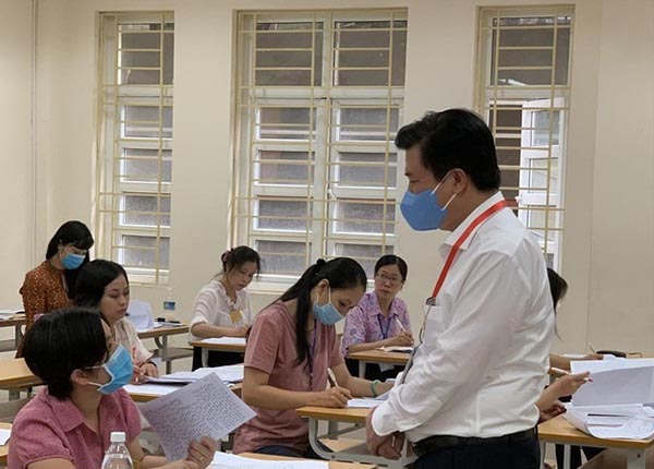 Khu vực chấm thi tốt nghiệp THPT được bảo mật và an toàn phòng dịch