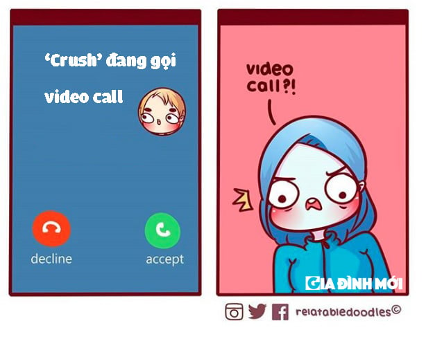 Khi 'crush' gọi mà bạn quá ngại để nhìn mặt cậu ấy
