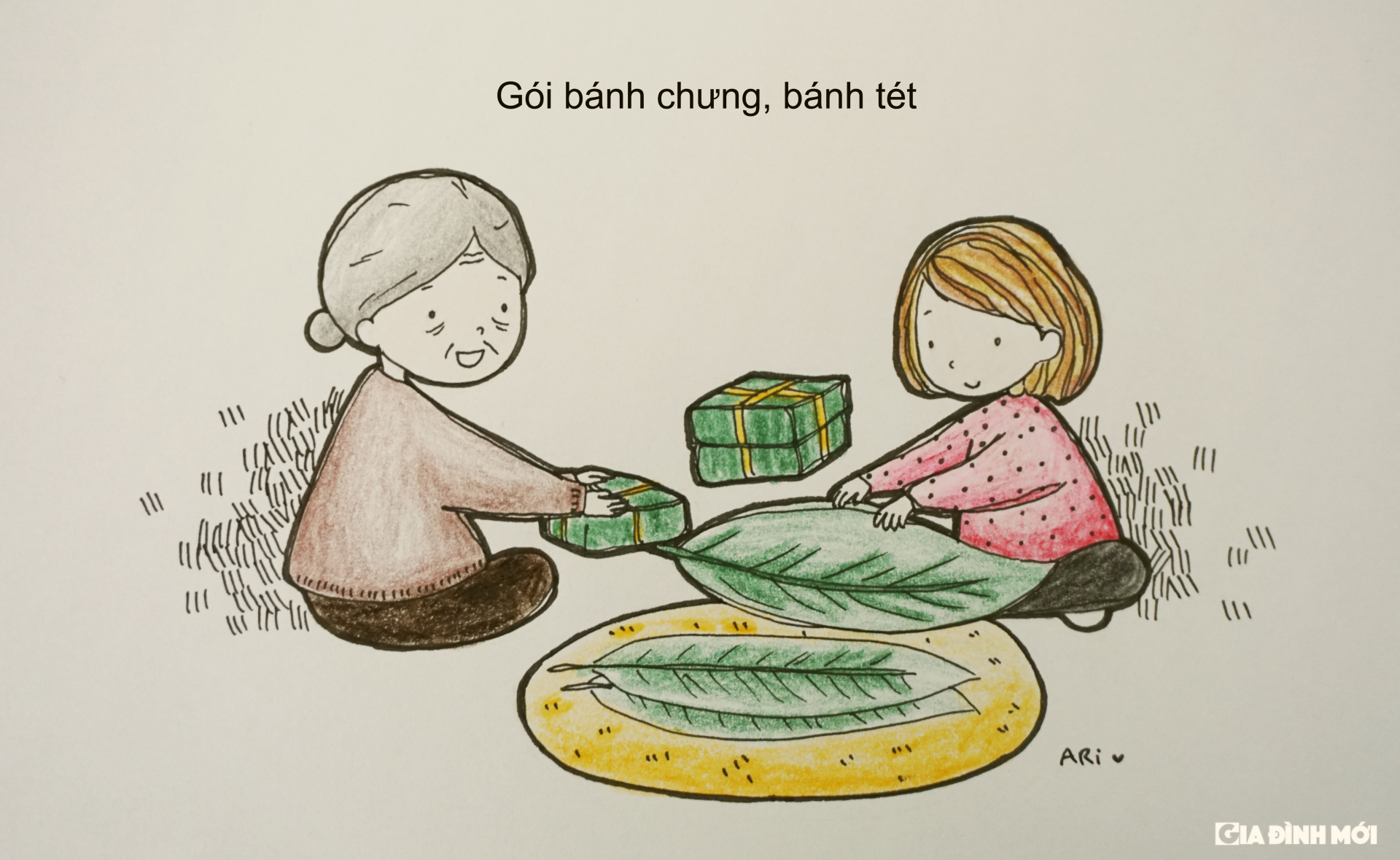 Drawing simple banh chung  Drawing simple Tet holiday  YouTube