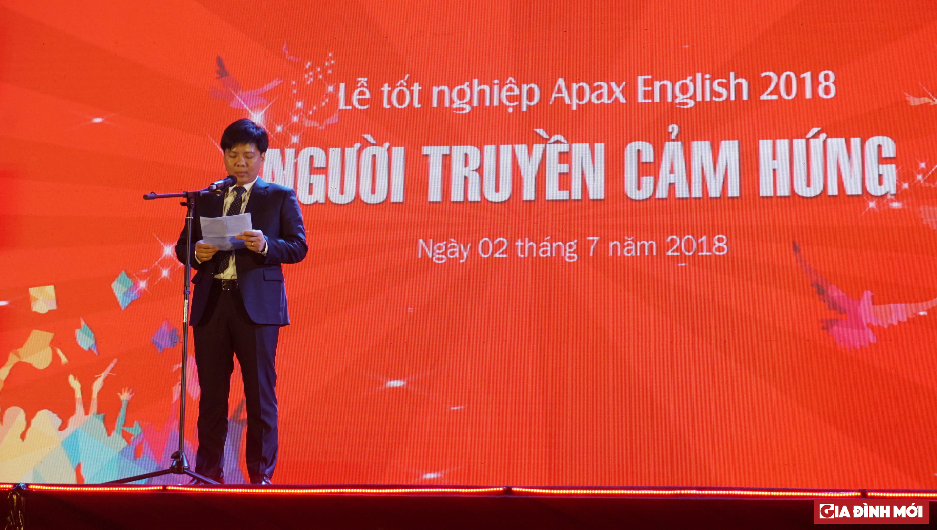 Phần phát biểu đầy cảm hứng của Chủ tịch Hội đồng quản trị kiêm người sáng lập Apax English Nguyễn Ngọc Thủy.