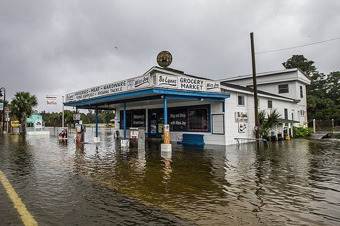   Thị trấn Saint Marks, Florida, Mỹ bắt đầu ngập lênh láng nước  