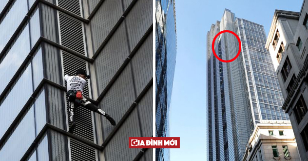 Thót tim chứng kiến 'người nhện' tay không leo lên tòa tháp cao 202 mét 0