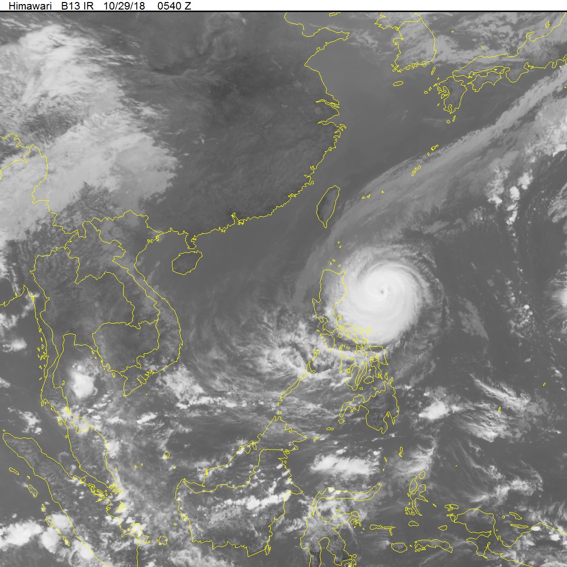 Dự báo thời tiết 30/10: Siêu bão Yutu bắt đầu ảnh hưởng đến Biển Đông 3