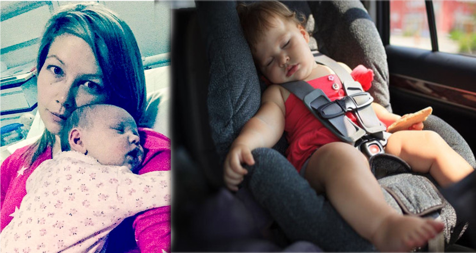 Kristi Clark (ảnh bên trái) đã cảnh báo các bậc cha mẹ nên đặc biệt lưu ý khi cho con nằm trên ô tô, nhất là với các bé dưới 3 tháng tuổi