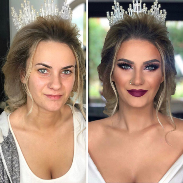 11 bức ảnh cô dâu trước và sau khi trang điểm của thợ makeup có tâm 2