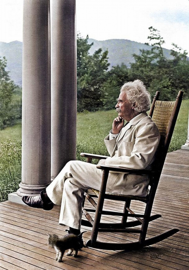 12 bức ảnh chứng minh đại văn hào Mark Twain là người cuồng mèo 7
