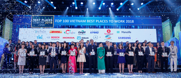   Top 100 doanh nghiệp được vinh danh 'Nơi làm việc tốt nhất Việt Nam' 2018 vừa được tổ chức ngày 27/3 tại TP HCM  