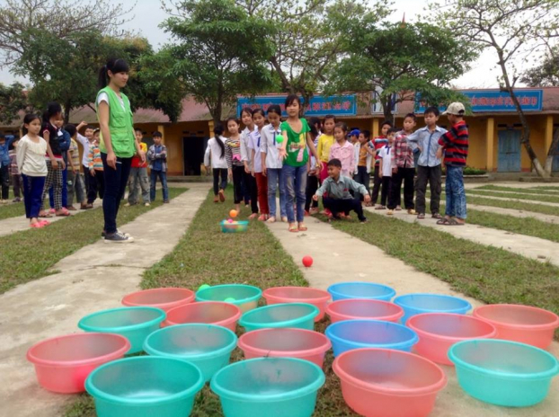   Học sinh Tuyên Quang chơi trò tránh mặt nước hở nguy hiểm  
