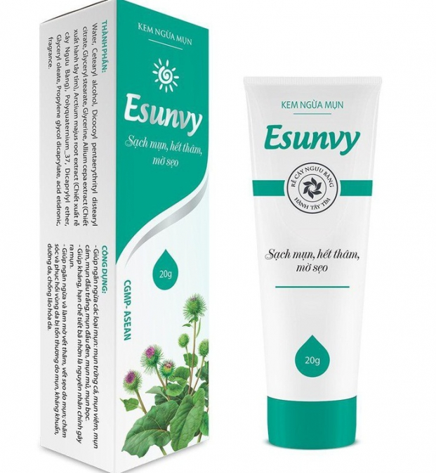   Kem ngừa mụn Esunvy bị thu hồi do thành phần không đúng với công thức sản phẩm  