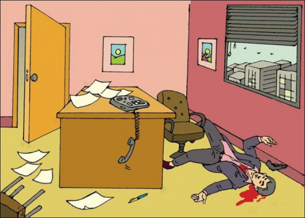 Câu đố thám tử: Người đàn ông chết trong văn phòng, tự tử hay bị giết? 0