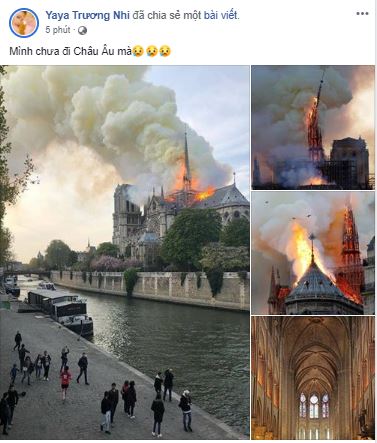 Nghệ sĩ Việt bàng hoàng trước vụ cháy Nhà thờ Đức Bà Paris 5