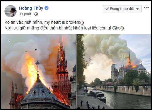 Nghệ sĩ Việt bàng hoàng trước vụ cháy Nhà thờ Đức Bà Paris 7
