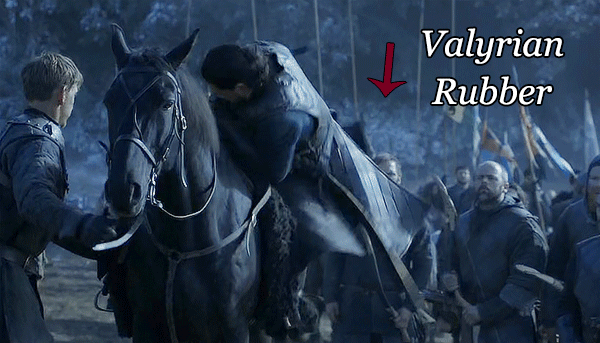   Thah kiếm thép Valyrian thực chất làm bằng cao su?  