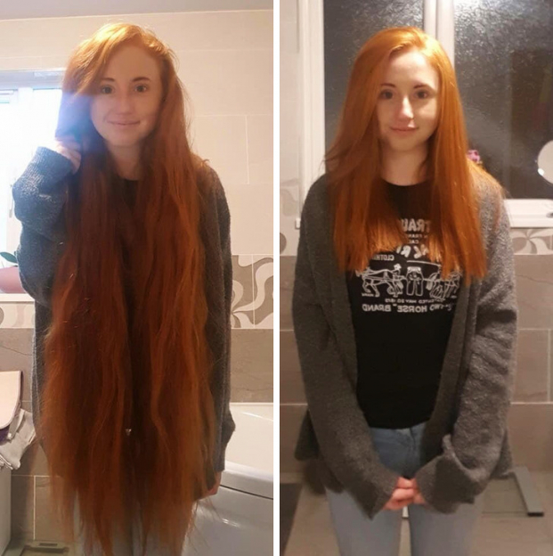   Cô gái này đã quyên tặng gần 80 cm tóc để làm tóc giả cho trẻ ung thư  