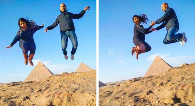   Chị tôi đến Ai Cập nhưng không có bạn nào để cùng đi thăm Kim Tự Tháp, vậy nên chị đã đi cùng với tài xế Uber  