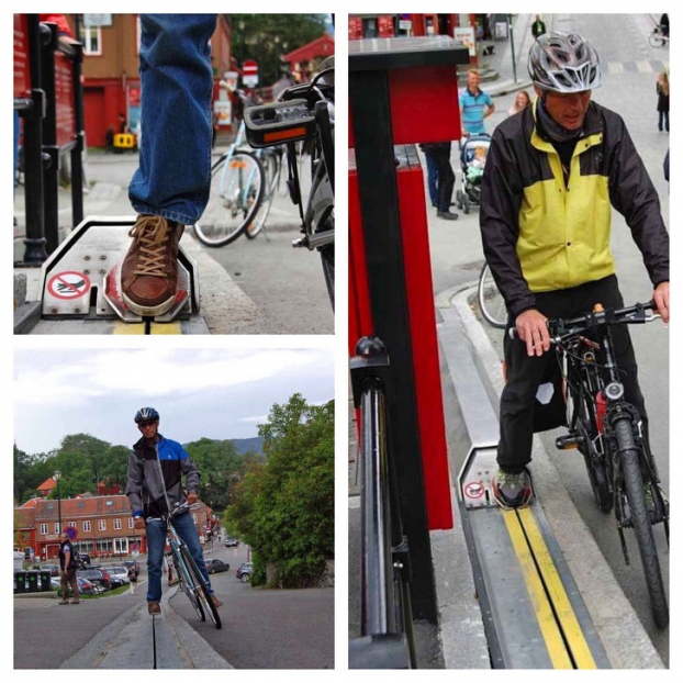   'Thang máy' dành cho xe đạp ở Na Uy giúp bạn không còn khó khăn khi đạp xe lên dốc  