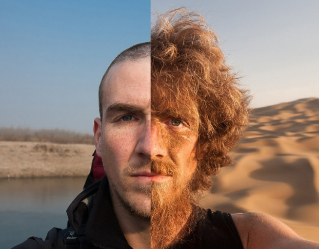   Ảnh trước và sau của người đàn ông đi bộ xuyên Trung Quốc trong 1 năm  