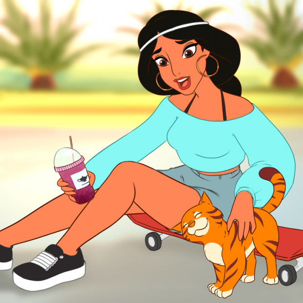   Chú hổ Rajah của công chúa Jasmine biến thành chú mèo con  