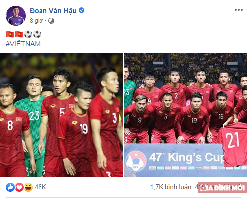 Đánh bại ĐTQG Thái Lan, các cầu thủ Việt Nam đăng gì trên mạng xã hội? 1