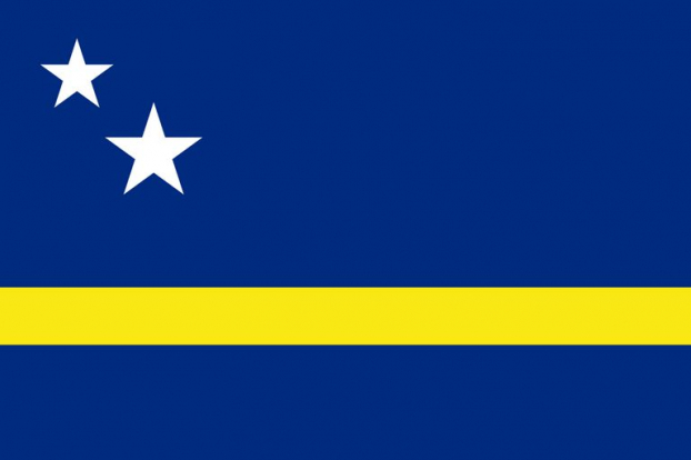   Quốc kỳ Curacao gồm 3 màu xanh, vàng, trắng  