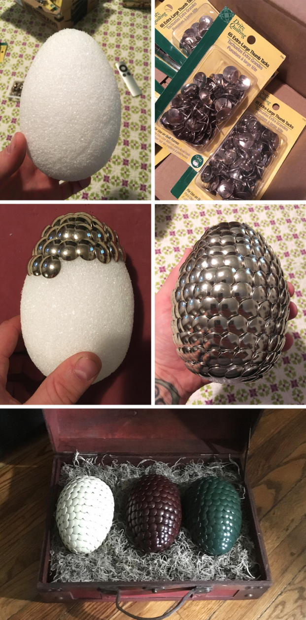   Ông chồng khéo tay tự làm những quả trứng rồng trong Game of Thrones tặng sinh nhật vợ  