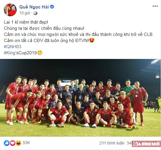 King's Cup 2019: Các cầu thủ Việt Nam đăng gì trên mạng xã hội sau trận thua Curacao 3