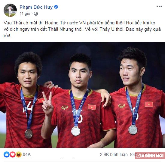 King's Cup 2019: Các cầu thủ Việt Nam đăng gì trên mạng xã hội sau trận thua Curacao 0