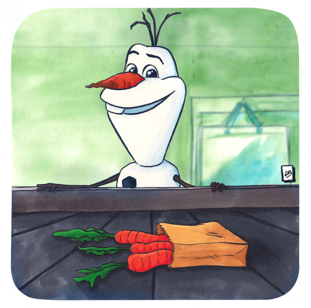   Olaf và cà rốt  