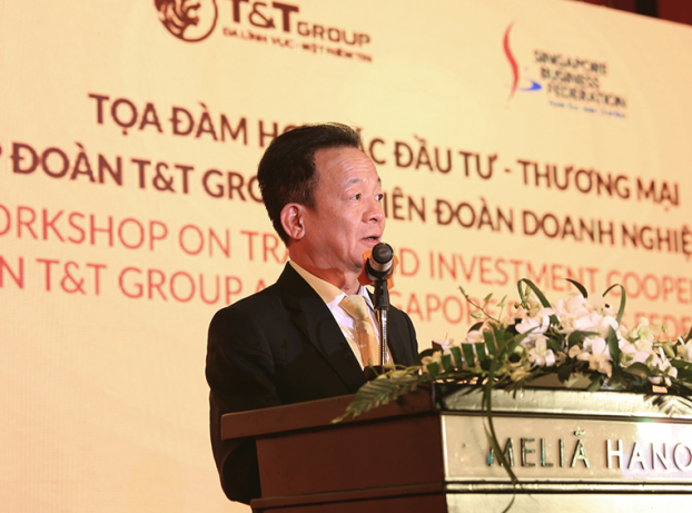   Ông Đỗ Quang Hiển - Chủ tịch HĐQT kiêm Tổng Giám đốc Tập đoàn T&T Group phát biểu tại buổi Tọa đàm (ảnh Chủ tịch Đỗ Quang Hiển)  