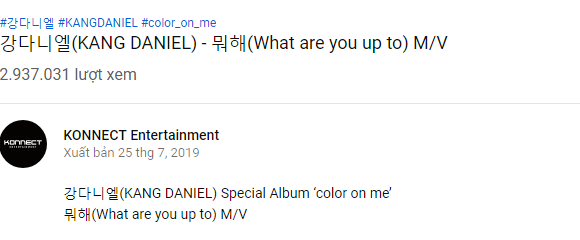 Kang Daniel đạt thành tích đáng nể với album debut 'Color on Me' 2