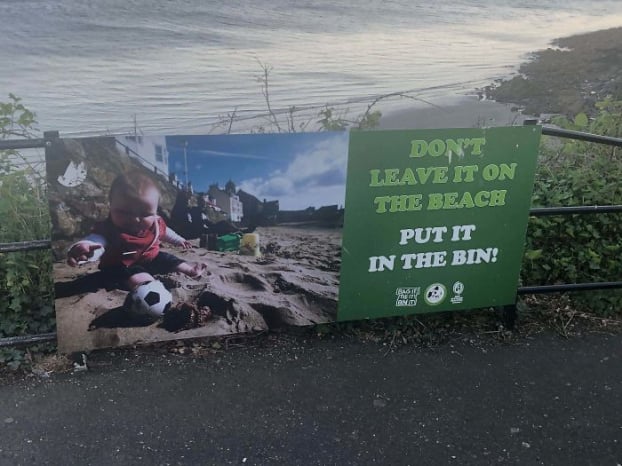   'Đừng để nó ở bãi biển, hãy cho vào thùng rác' - Không hiểu 'nó' trong thông điệp họ muốn nhắn gửi là gì?  