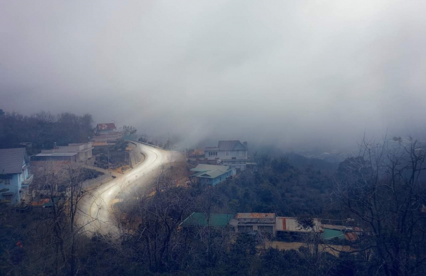   Một góc thung lũng Dran mờ sương, chuẩn bị vào đèo Sông Pha  