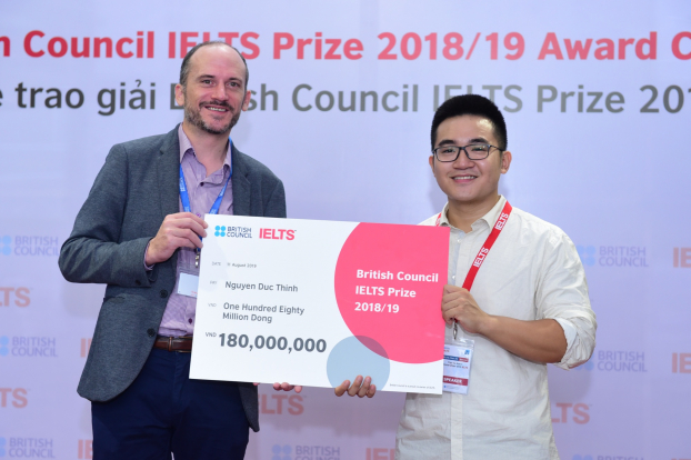   Em Nguyễn Đức Thịnh - thí sinh đạt giải Nhất của Học bổng IELTS Prize  