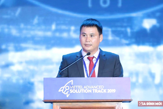   Ông Cao Anh Sơn, Tổng Giám đốc Tổng Công ty Viễn thông Viettel, Trưởng ban Tổ chức phát biểu tại Vòng chung kết cuộc thi Viettel Advanced Solution Track 2019  