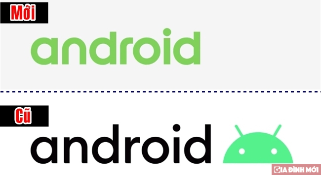   Logo cũ - mới của Android. (Nguồn: Google).  
