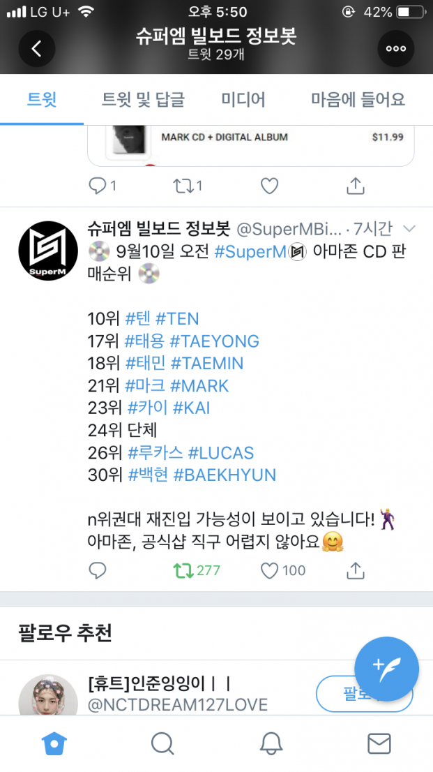 Xếp hạng doanh số album cá nhân của Super M: Baekhyun xếp cuối, bất ngờ nhất là #1 2