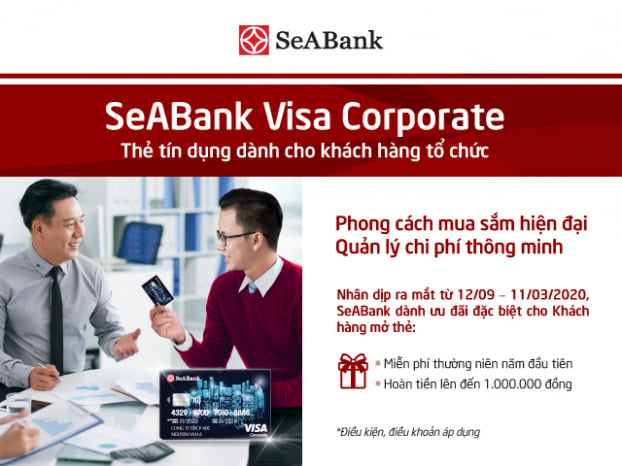 Siêu tiện lợi cho doanh nghiệp khi sử dụng thẻ SEABANK VISA CORPORATE 0
