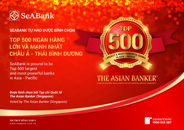 Ngân hàng SeAbank vinh dự vào Top 500 ngân hàng lớn nhất châu Á – Thái Bình Dương 0
