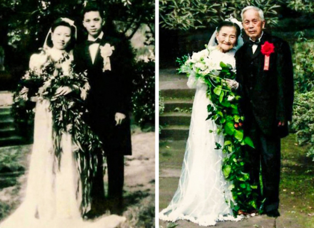   Chụp lại ảnh cưới sau 70 năm  