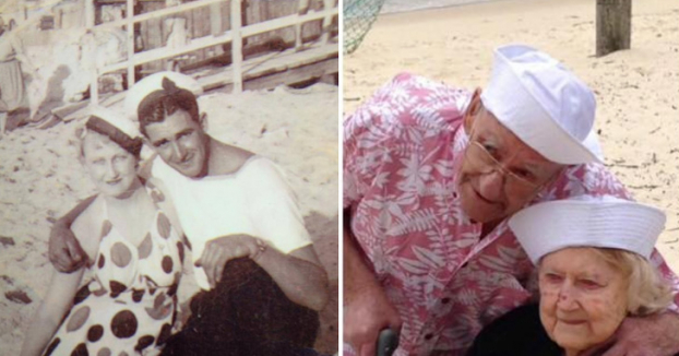   'Hai ông bà tôi quay trở lại bãi biển nơi họ gặp nhau 70 năm trước'  