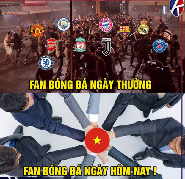   Sự đoàn kết của fan bóng đá Việt Nam ngày hôm nay (Ảnh: kenhthethao)  