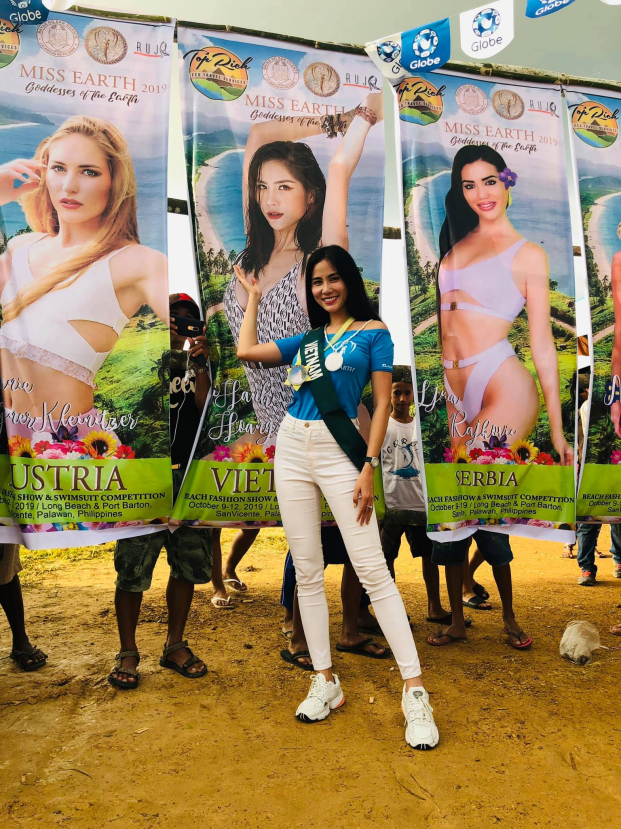 Hoàng Hạnh khoe nhan sắc xinh đẹp tại Miss Earth 2019, fan kỳ vọng sẽ  làm nên chuyện 2