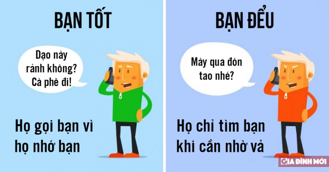   10 sự khác biệt giữa bạn tốt và bạn đểu  