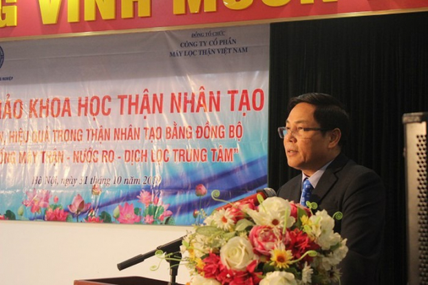   PGS.TS Hà Hữu Tùng - Giám đốc Bệnh viện Đa khoa Nông Nghiệp phát biểu tại hội nghị  