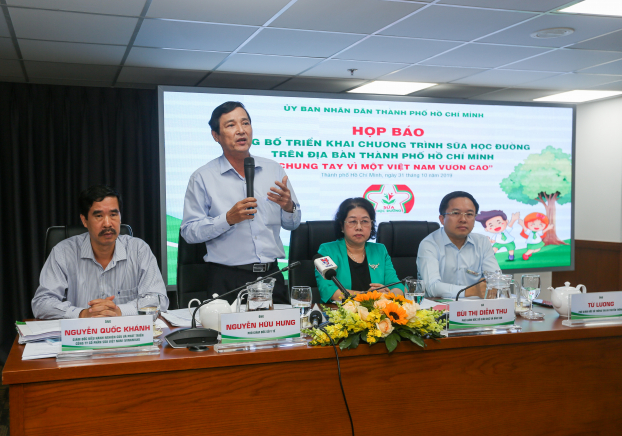   Họp báo công bố triển khai chương trình 'Sữa học đường' trên địa bàn TP.Hồ Chí Minh với chủ đề 'Chung tay vì một Việt Nam vươn cao'  