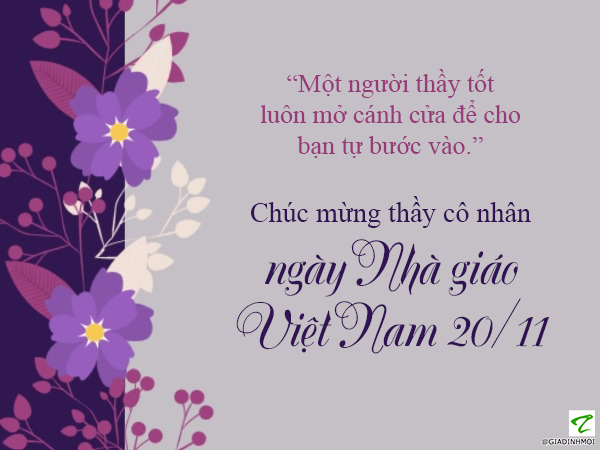 Tuyển tập thiệp chúc mừng ngày Nhà giáo Việt Nam 20/11 đẹp, ý nghĩa 8