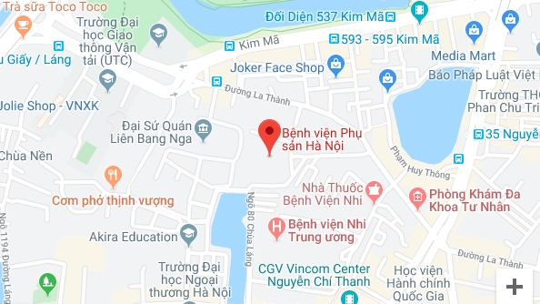   Địa chỉ bệnh viện Phụ sản Hà Nội cơ sở 1  