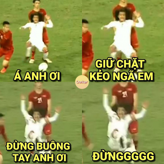   Khoảnh khắc hài hước của cầu thủ UAE (Ảnh: Fandom Owker)  