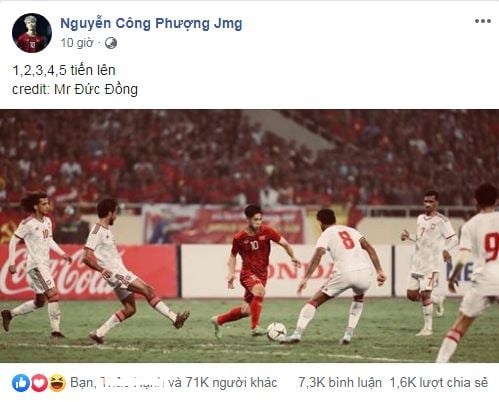 Hạ gục UAE, các cầu thủ Việt Nam đăng gì trên mạng xã hội? 3