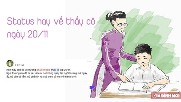   Status hay về thầy cô nhân ngày Nhà giáo Việt Nam 20/11  